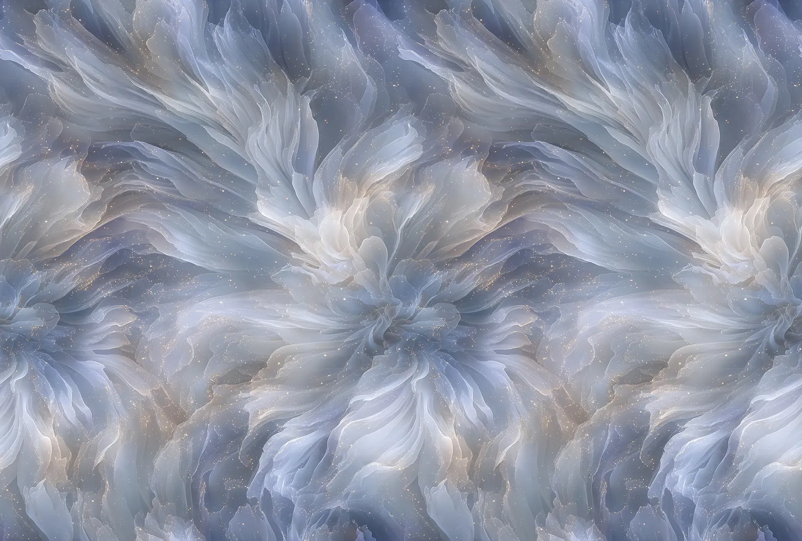 Celestial Petals – Seamless Wallpaper with Ethereal Bloom Design | Art Vision Decor