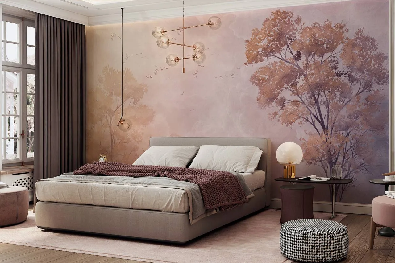 Ripensamento – Elegant Seamless Tree Landscape Wallpaper | Art Vision Decor