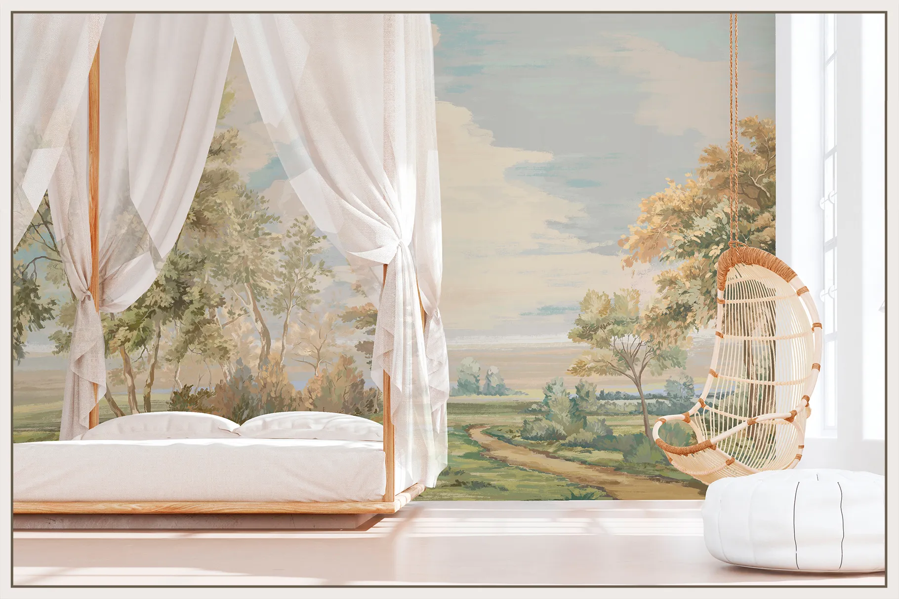 Forest Sounds Seamless Wallpaper | Luxury Earth-Tone Wall Design by Art Vision Decor