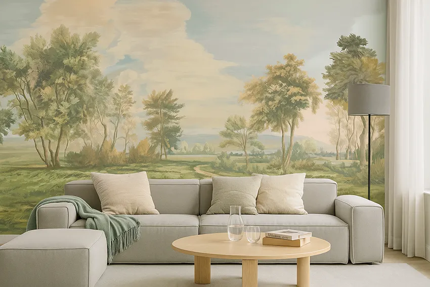 Forest Sounds Seamless Wallpaper | Luxury Earth-Tone Wall Design by Art Vision Decor