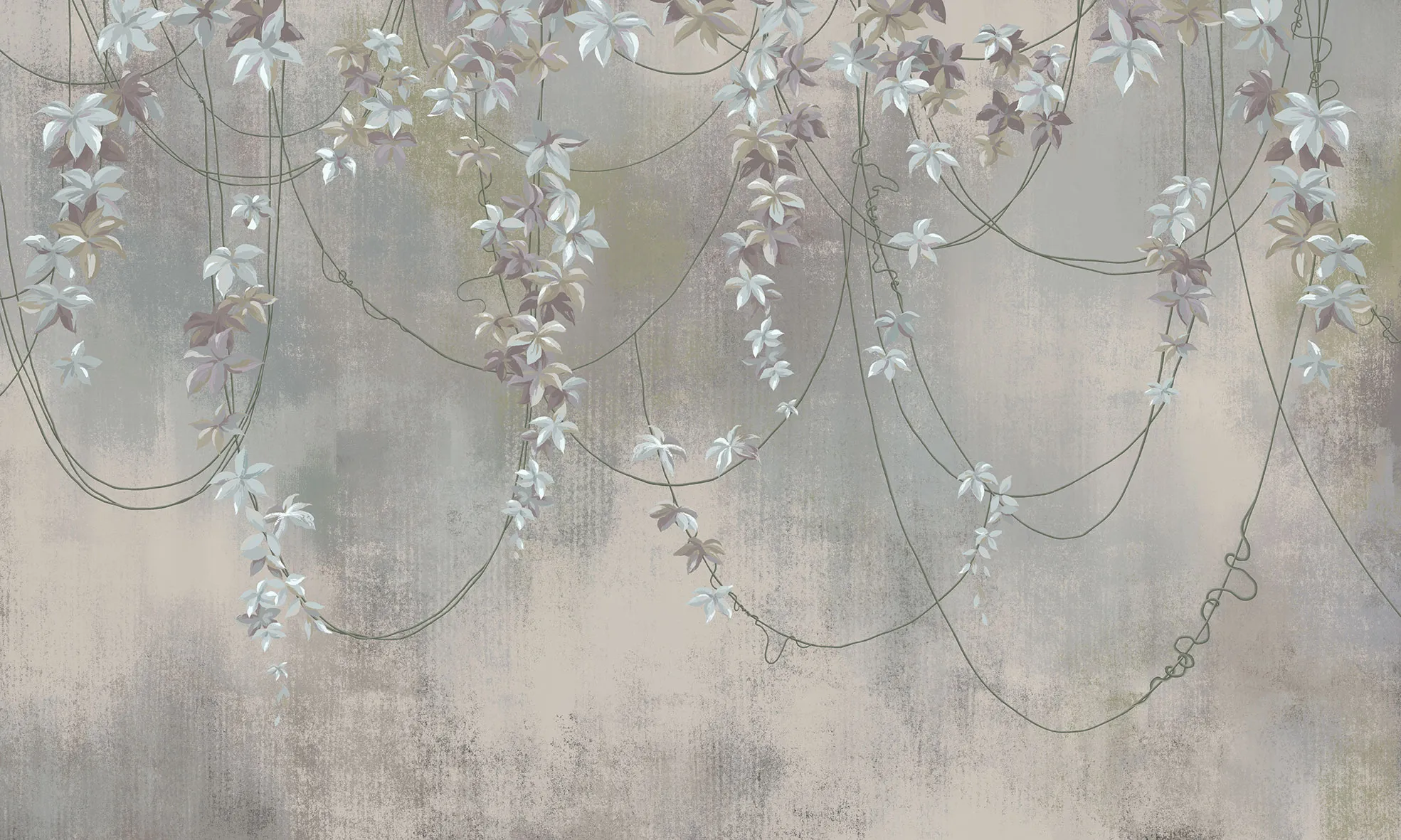 Vine Harmony — Nature-Inspired Wallpaper in Soft Shades | Art Vision Decor