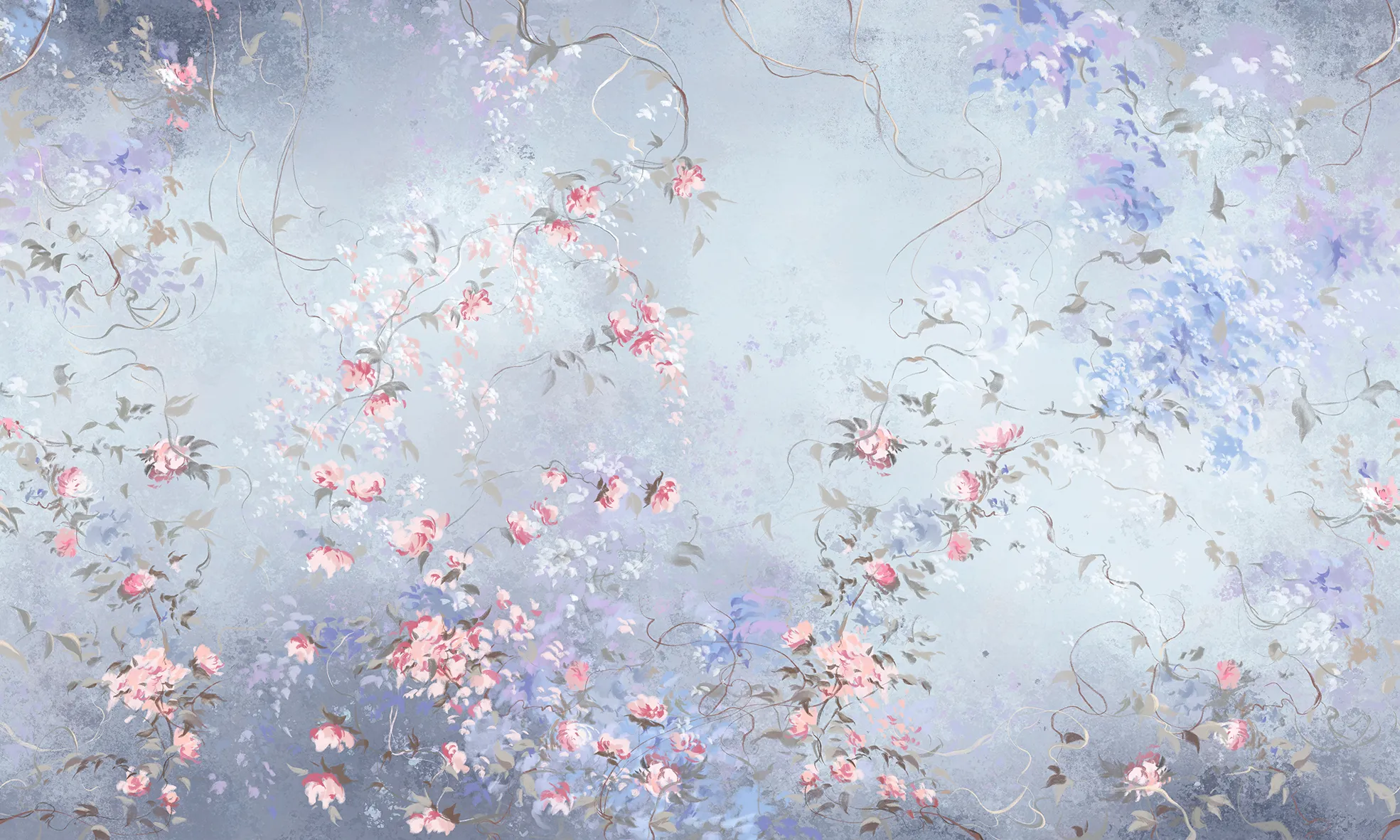 Pastel Petals – Elegant Floral Wallpaper in Soft Pastel Shades | Art Vision Decor
