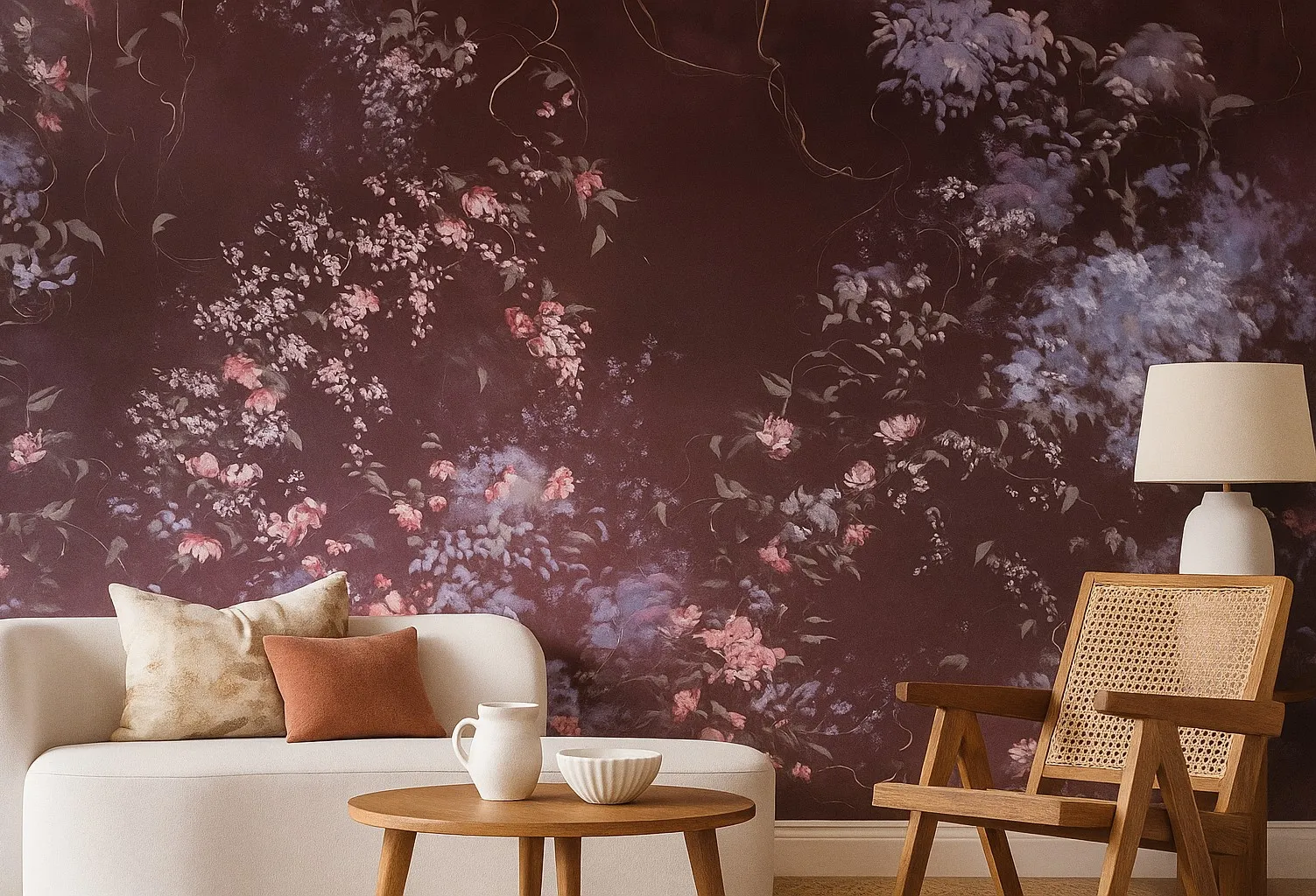Pastel Petals – Elegant Floral Wallpaper in Soft Pastel Shades | Art Vision Decor