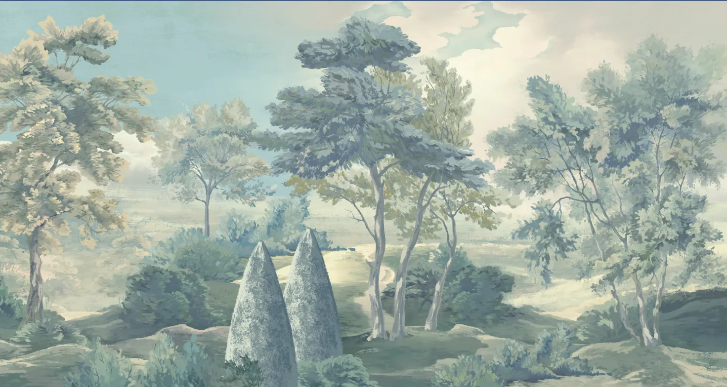 Verdant Estate – Panoramic Wallpaper Inspired by Classical Estate Gardens | ART VISION DECOR