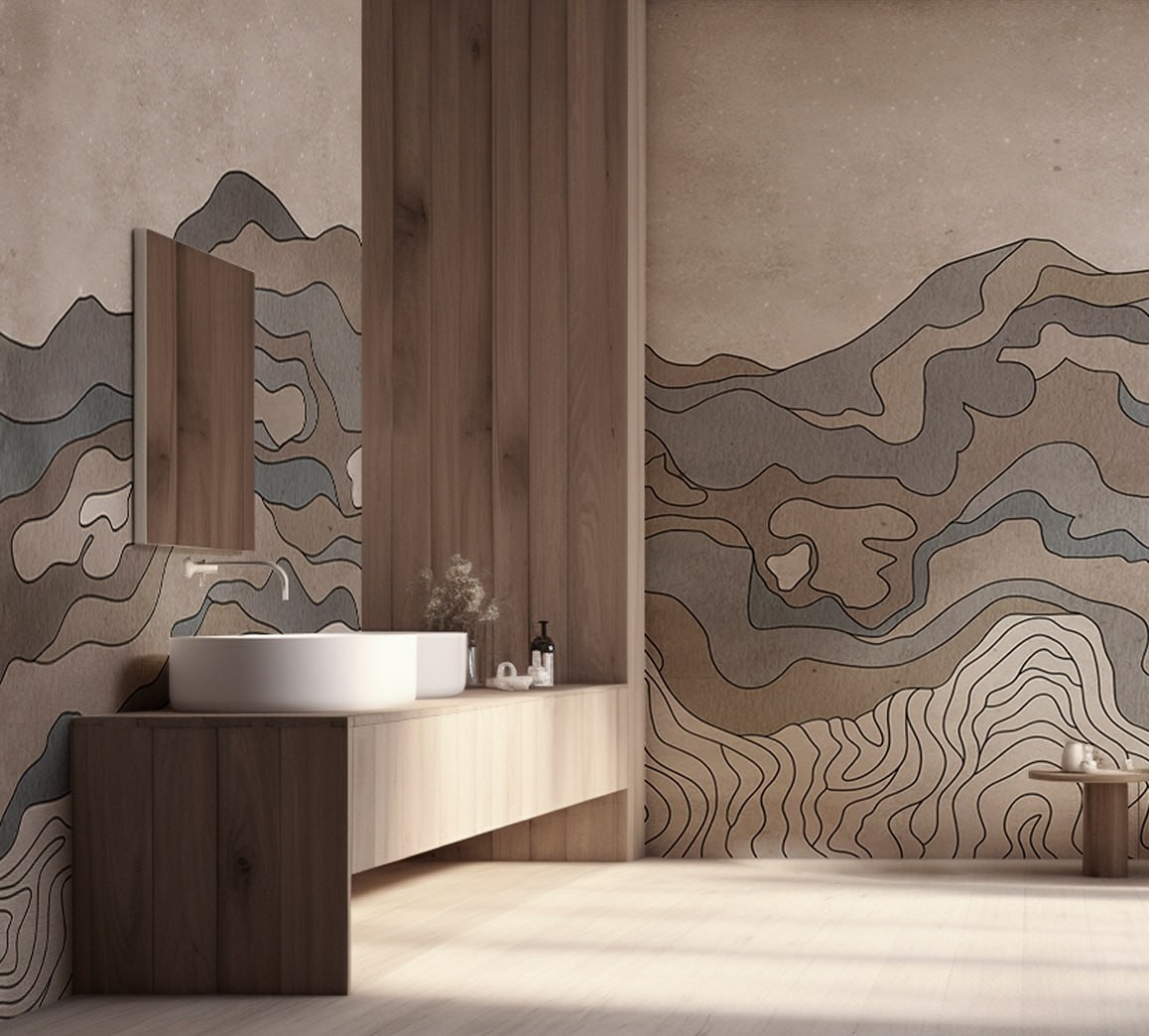 Riflessione Wallpaper Collection: Tranquil Designs for Your Home