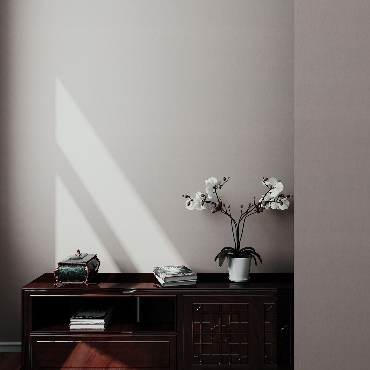 Hot Embossed wallpaper on Non-Woven Base FK SHT 5-1215 Cappuccino 10.05 x 1.06 m