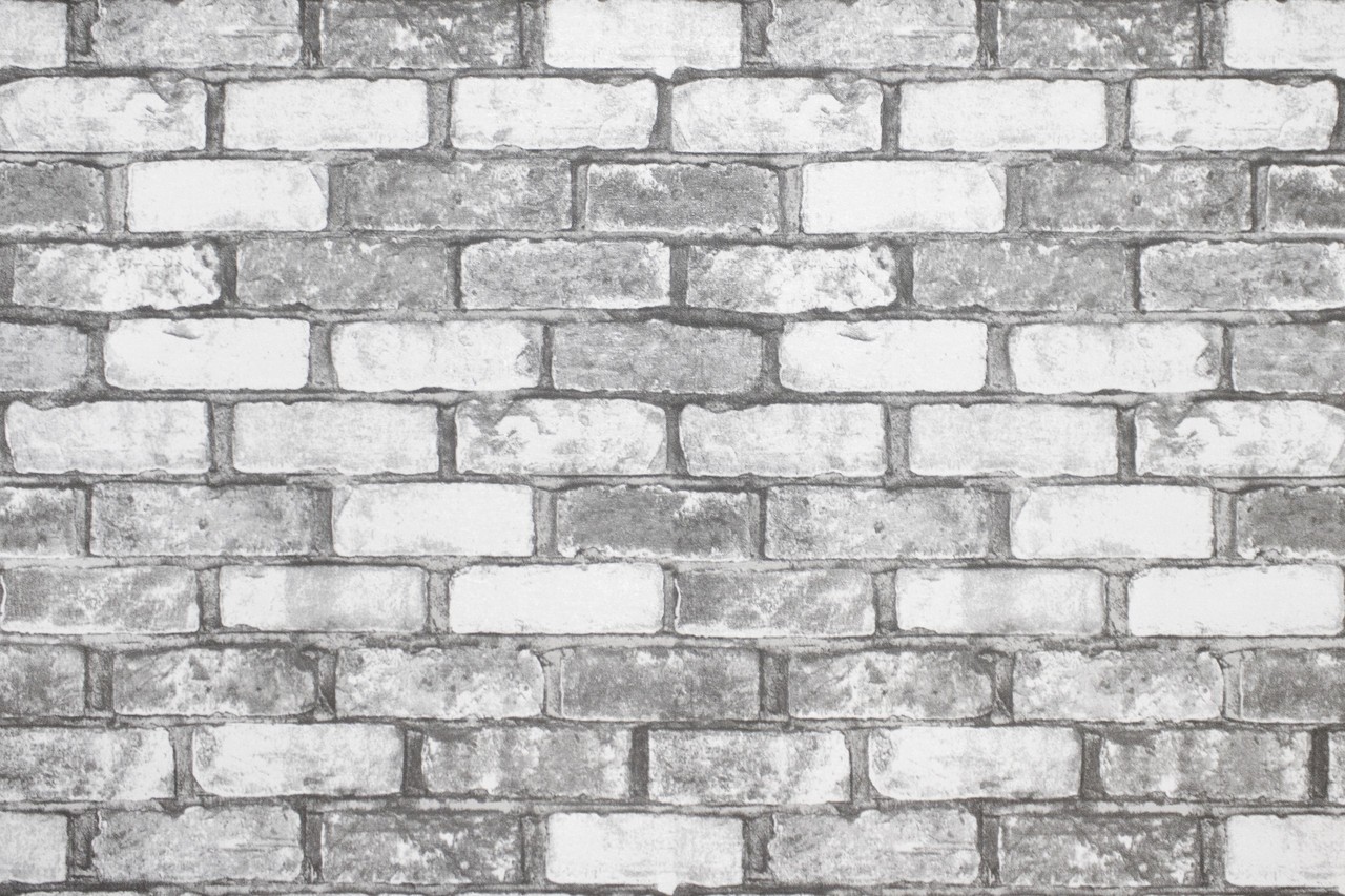 Hot Embossed wallpaper on Non-Woven Base Vinil Brick SHT 6-1358 Gray 10,05 x 1,06 m