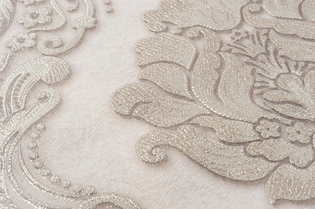 Vinyl Foam wallpaper on non-woven base Vinil CHARLOTTE DHV-1196/4 Light Pink 10,05 x 1,06 m