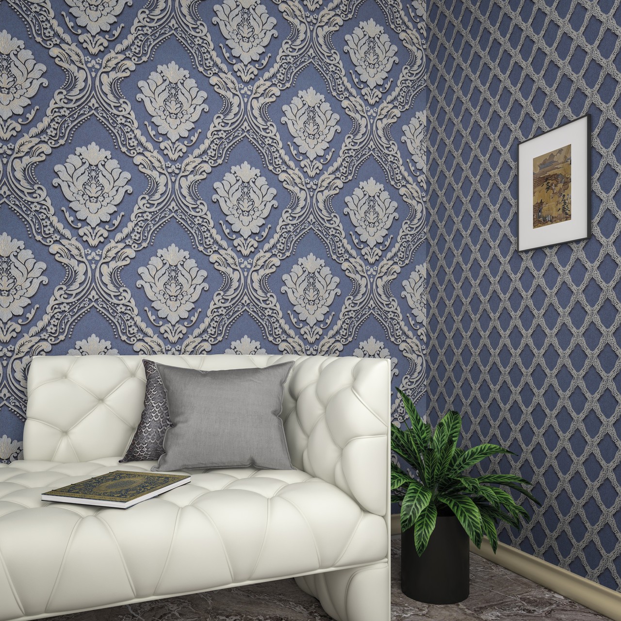 Vinyl Foam wallpaper on non-woven base Vinil CHARLOTTE DHV-1196/4 Light Pink 10,05 x 1,06 m