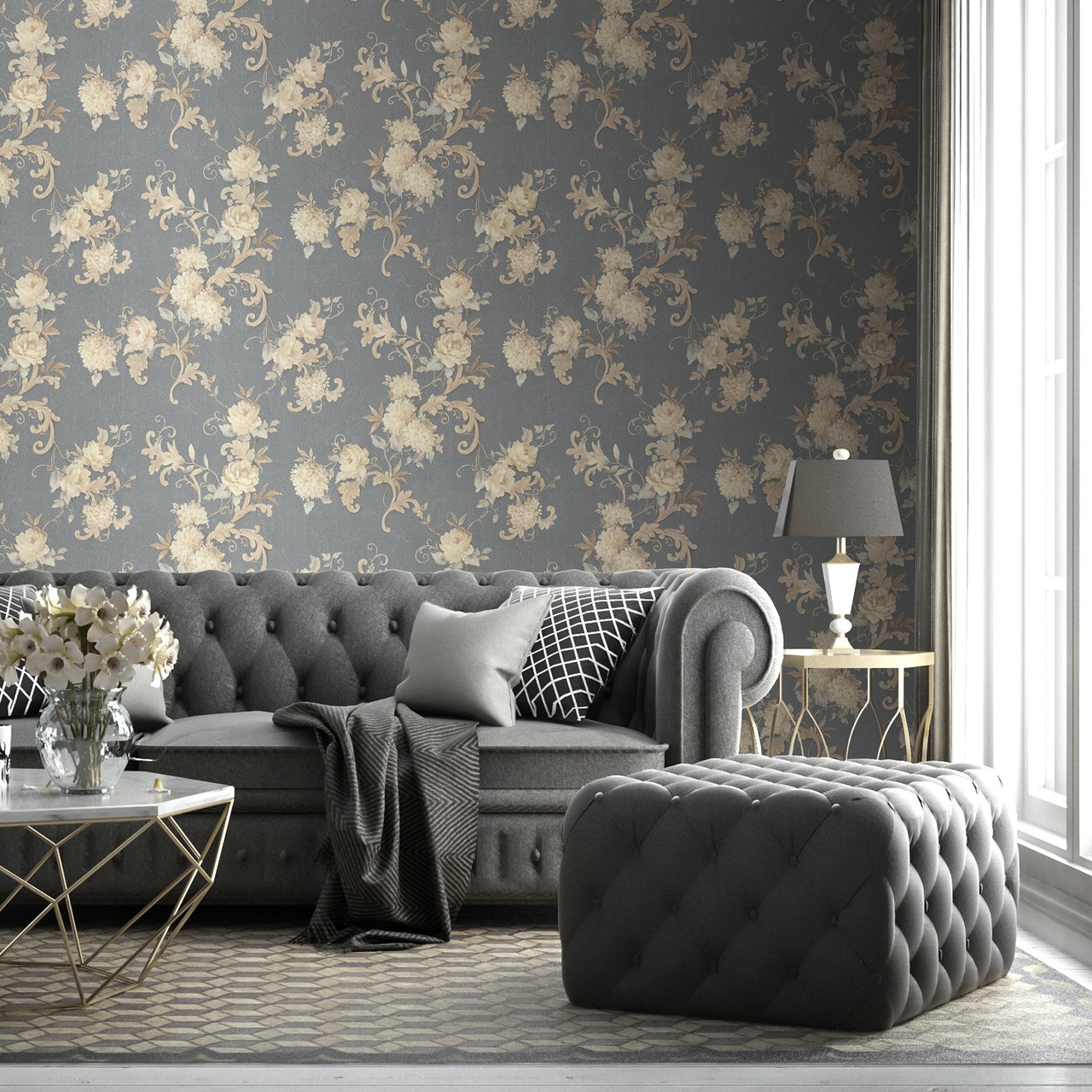 Hot Embossed wallpaper on Non-Woven Base Vinil Agava SHT 6-1405 Beige 10,05 x 1,06 m