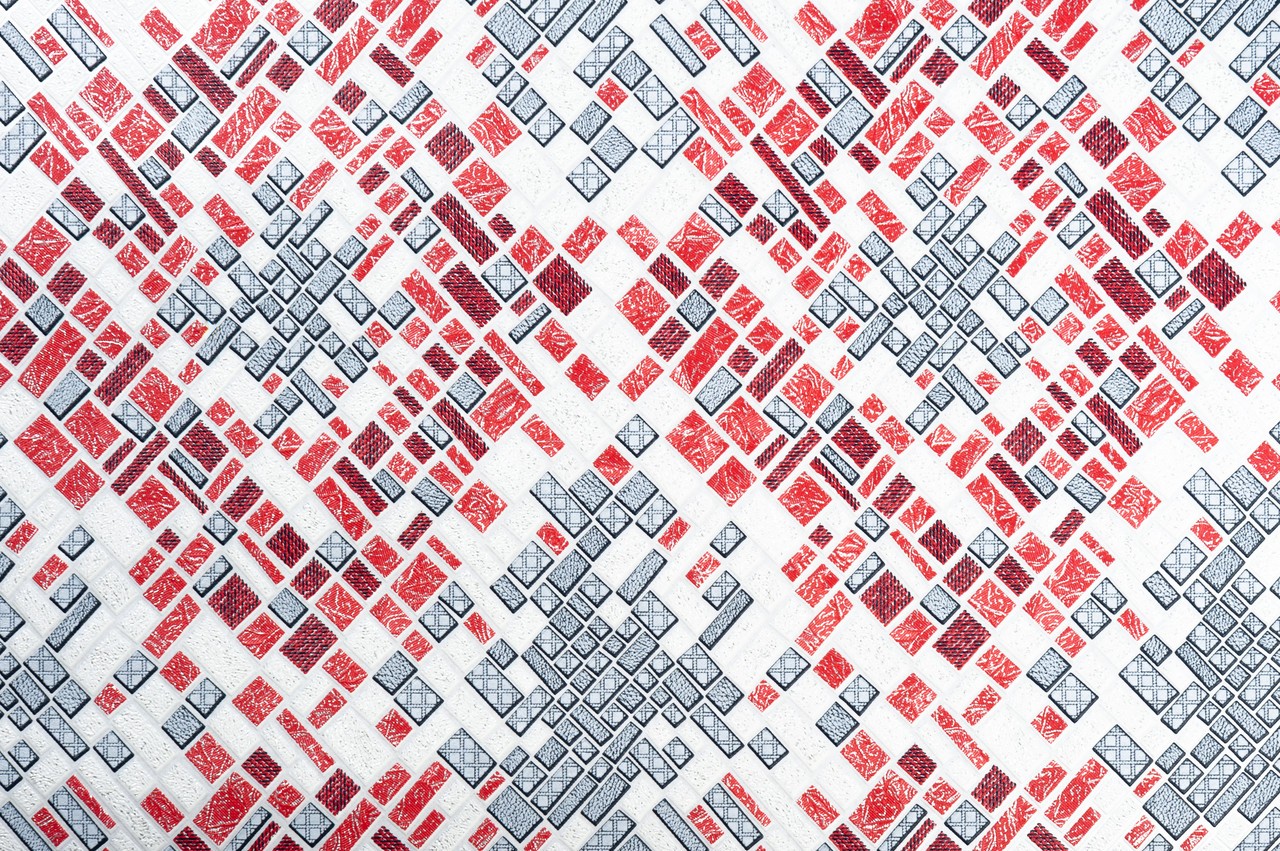 Vinyl Foam wallpaper on paper backing Vinil Django MNK 5-1059 Red Gray 10,05 x 0,53 m
