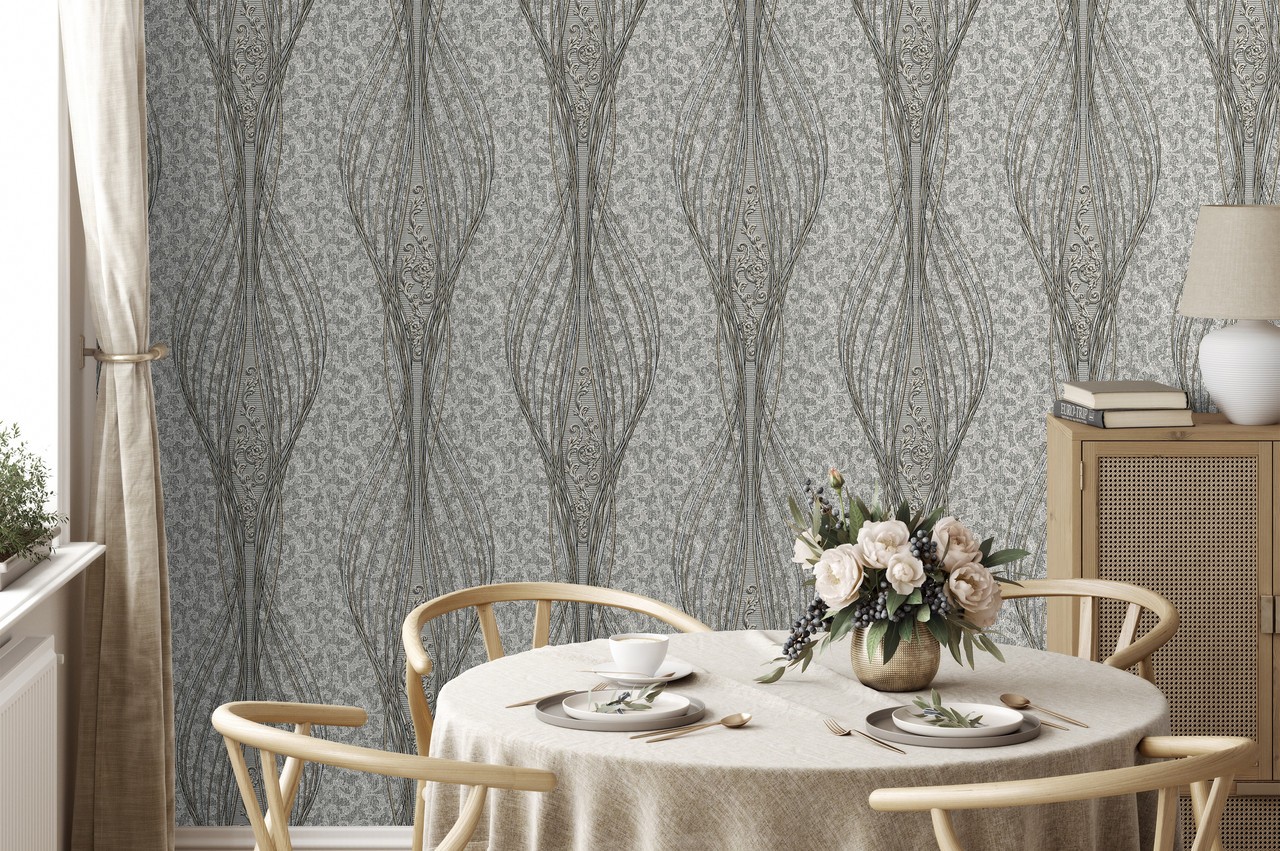 Vinyl Foam wallpaper on non-woven base Vinil Italy  DHS-1322/2 Olive 10,05 x 1,06 m