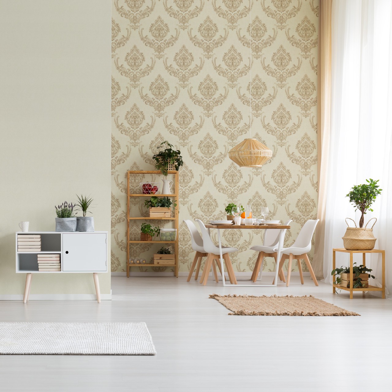 Hot Embossed wallpaper on Non-Woven Base Vinil Mersin PVIP 4-0871 Sandy 10,05 x 1,06 m