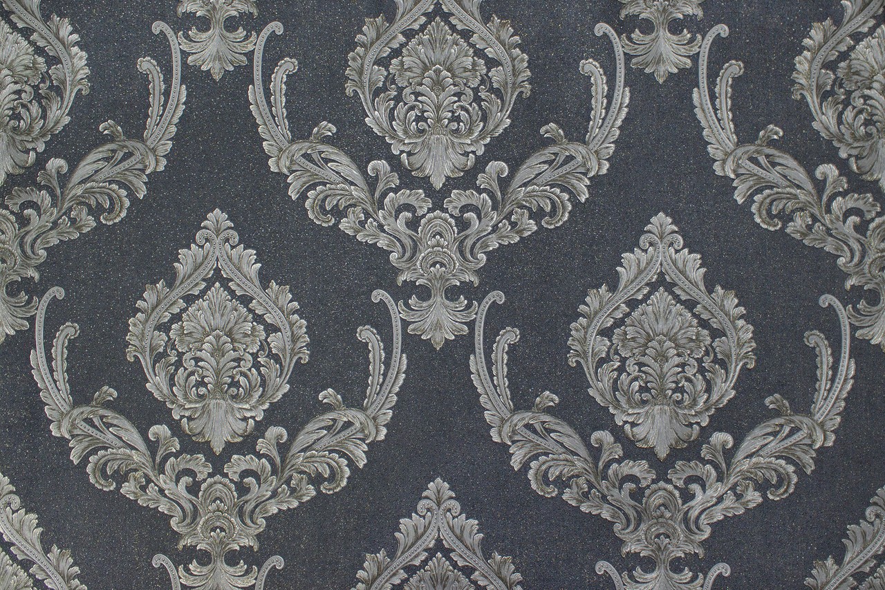 Hot Embossed wallpaper on Non-Woven Base Vinil Mersin PVIP 7-0871 Dark Gray 10,05 x 1,06 m