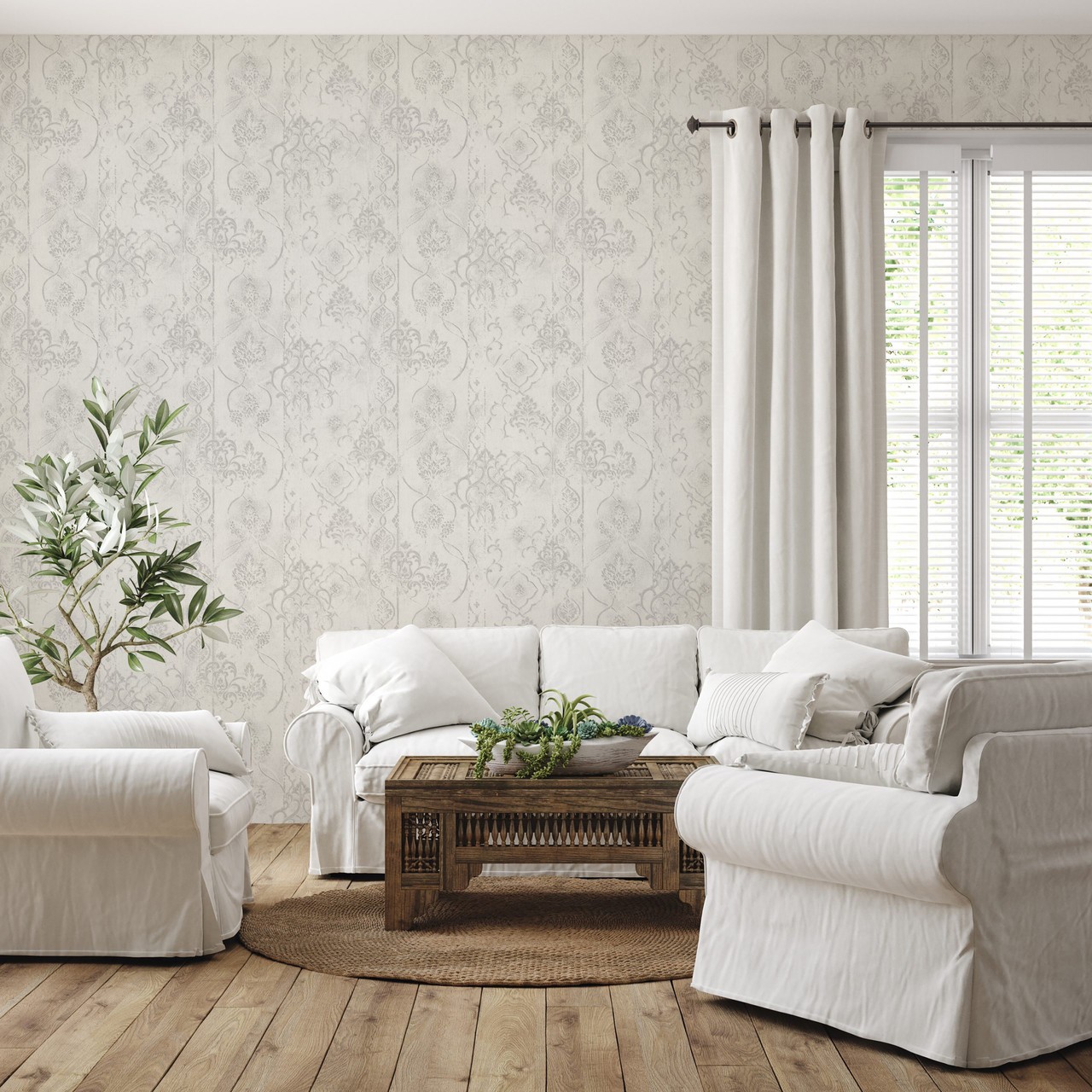 Hot Embossed wallpaper on Non-Woven Base Vinil Altair SHT 5-1470 Gray Gold 10,05 x 1,06 m