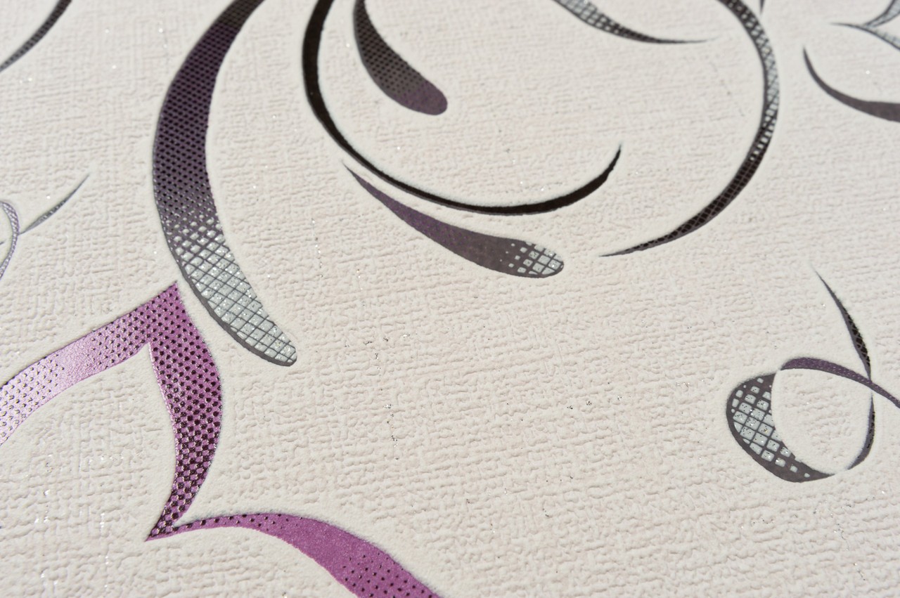 Vinyl Foam wallpaper on paper backing Vinil Delight WKV 5-1226 Gray-Purple 10,05 x 0,53 m