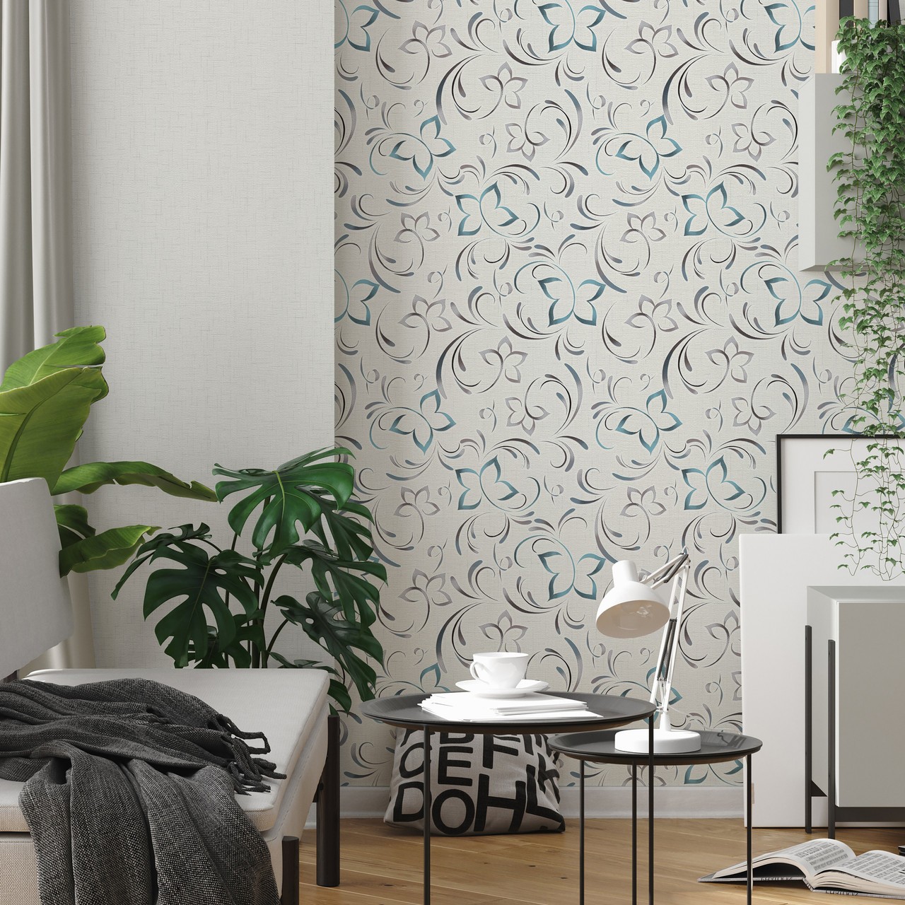 Vinyl Foam wallpaper on paper backing Vinil Delight WKV 5-1226 Gray-Purple 10,05 x 0,53 m
