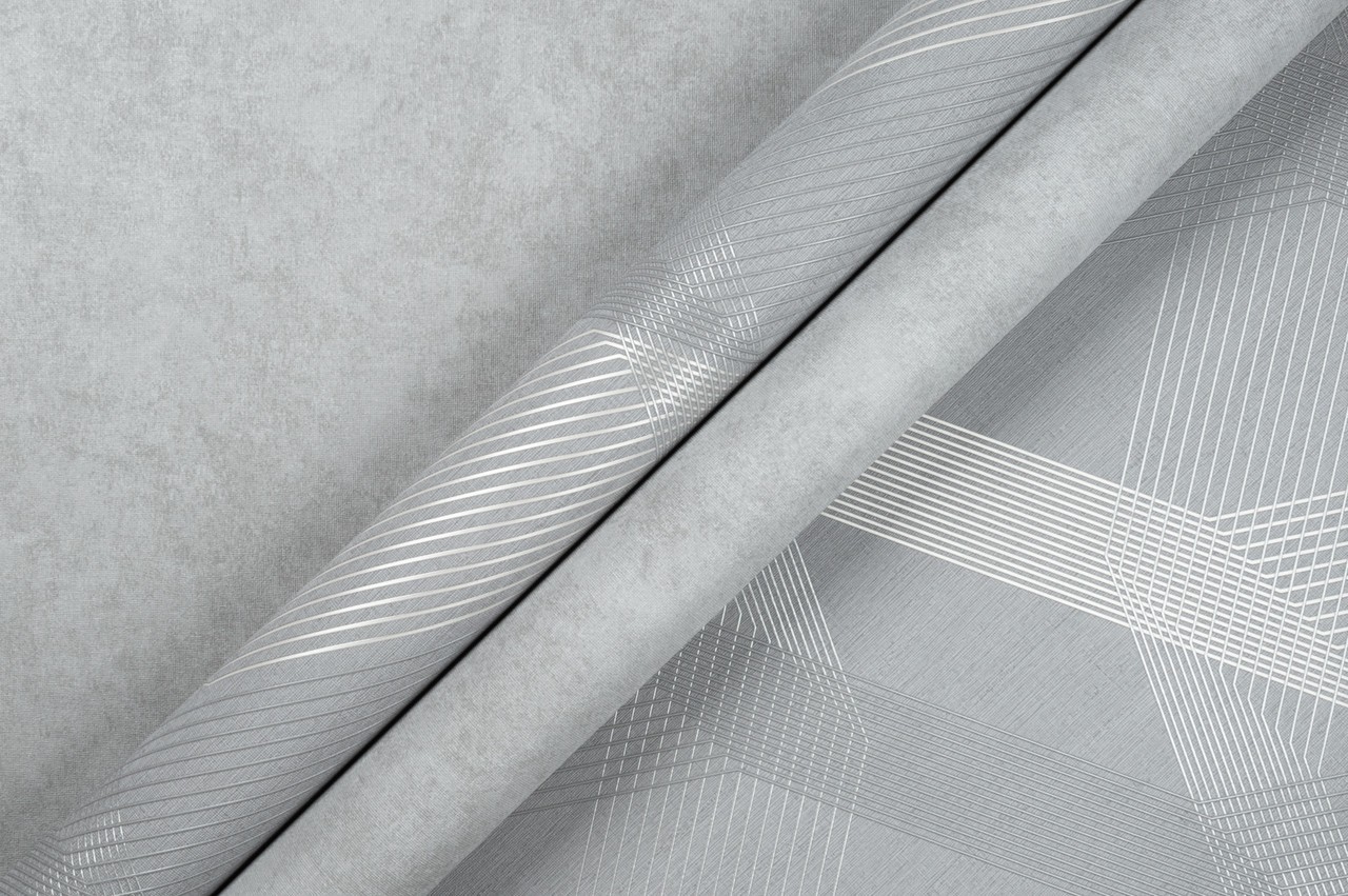 Hot Embossed wallpaper on Non-Woven Base Vinil Fringe TFSH 4-1431 Light-Gray 10,05 x 1,06 m