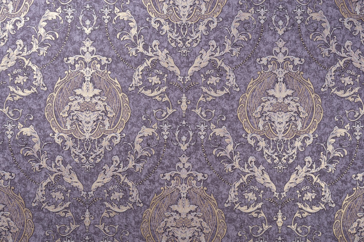 Vinyl Foam wallpaper on non-woven base Vinil Malena DHV-1484/7 Purple 10,05 x 1,06 m
