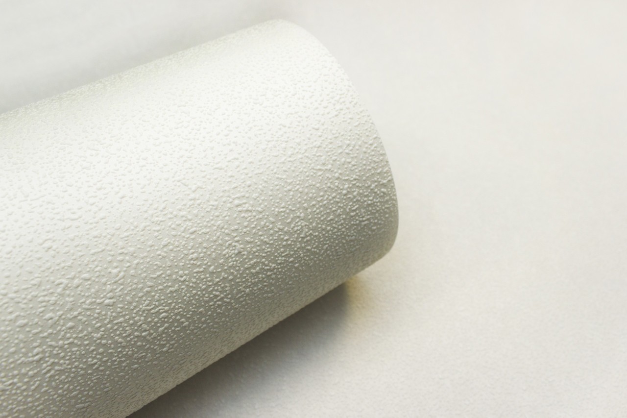 Vinyl Foam wallpaper on non-woven base Vinil Painted Wallpaper PRO 2-10 Snowball White 10,05 x 1,06 m