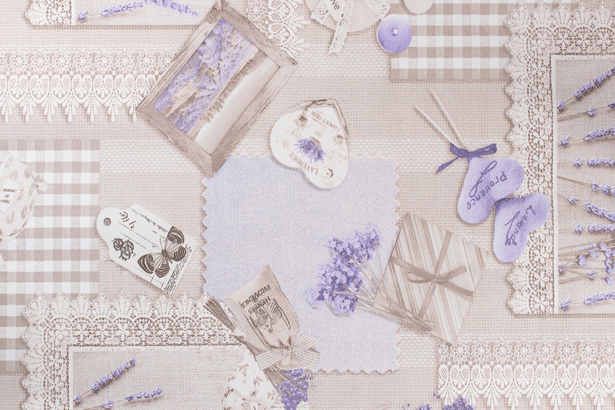 Hot Embossed wallpaper on Non-Woven Base Vinil Lavender SHT 1-1532 Beige Sand 10,05 x 1,06 m