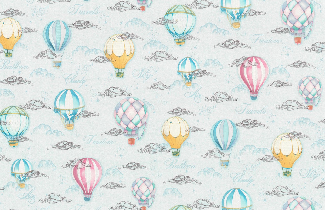 Hot Embossed wallpaper on Non-Woven Base Vinil Sky SHT 5-1537 blue 10,05 x 1,06 m