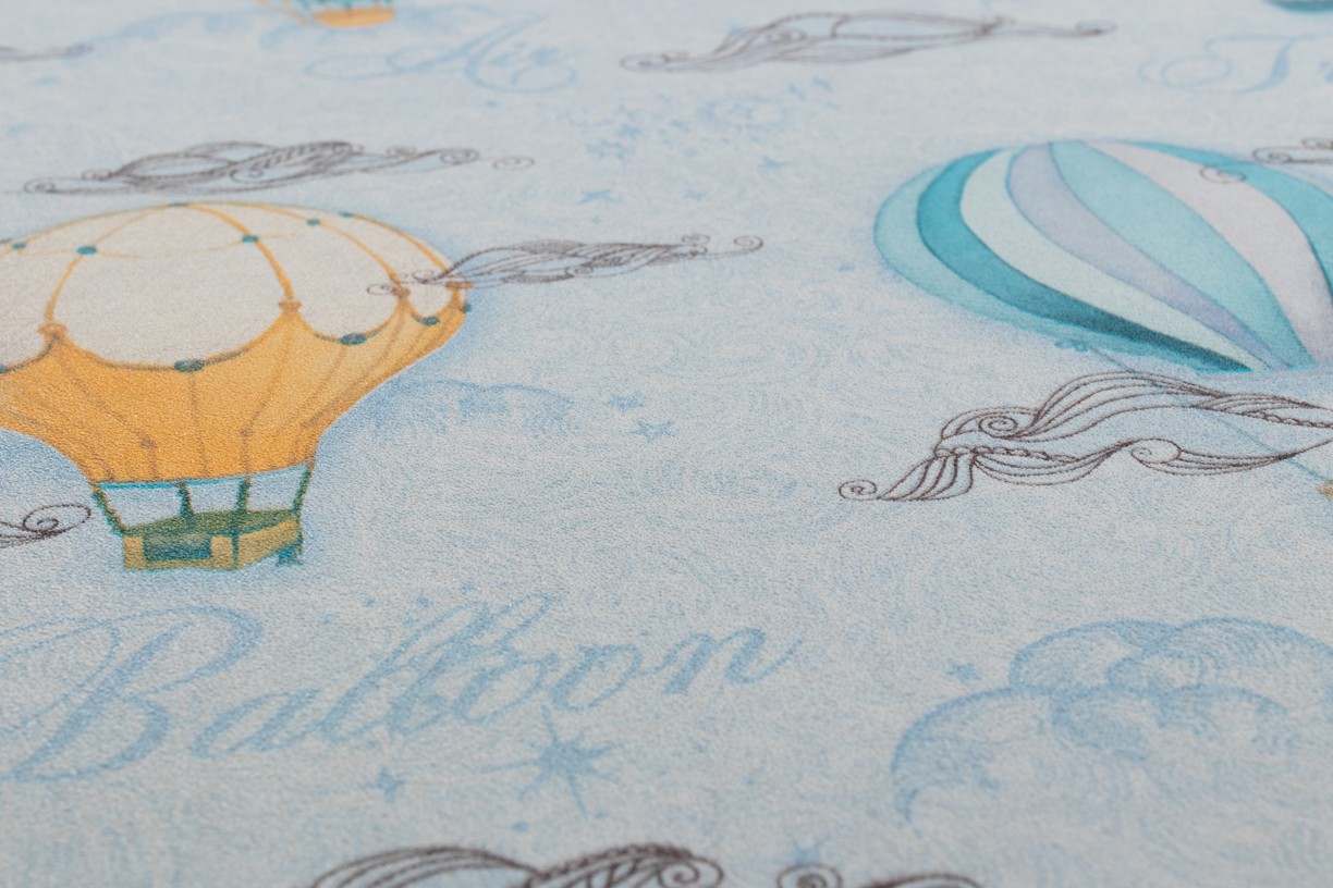 Hot Embossed wallpaper on Non-Woven Base Vinil Sky SHT 5-1537 blue 10,05 x 1,06 m