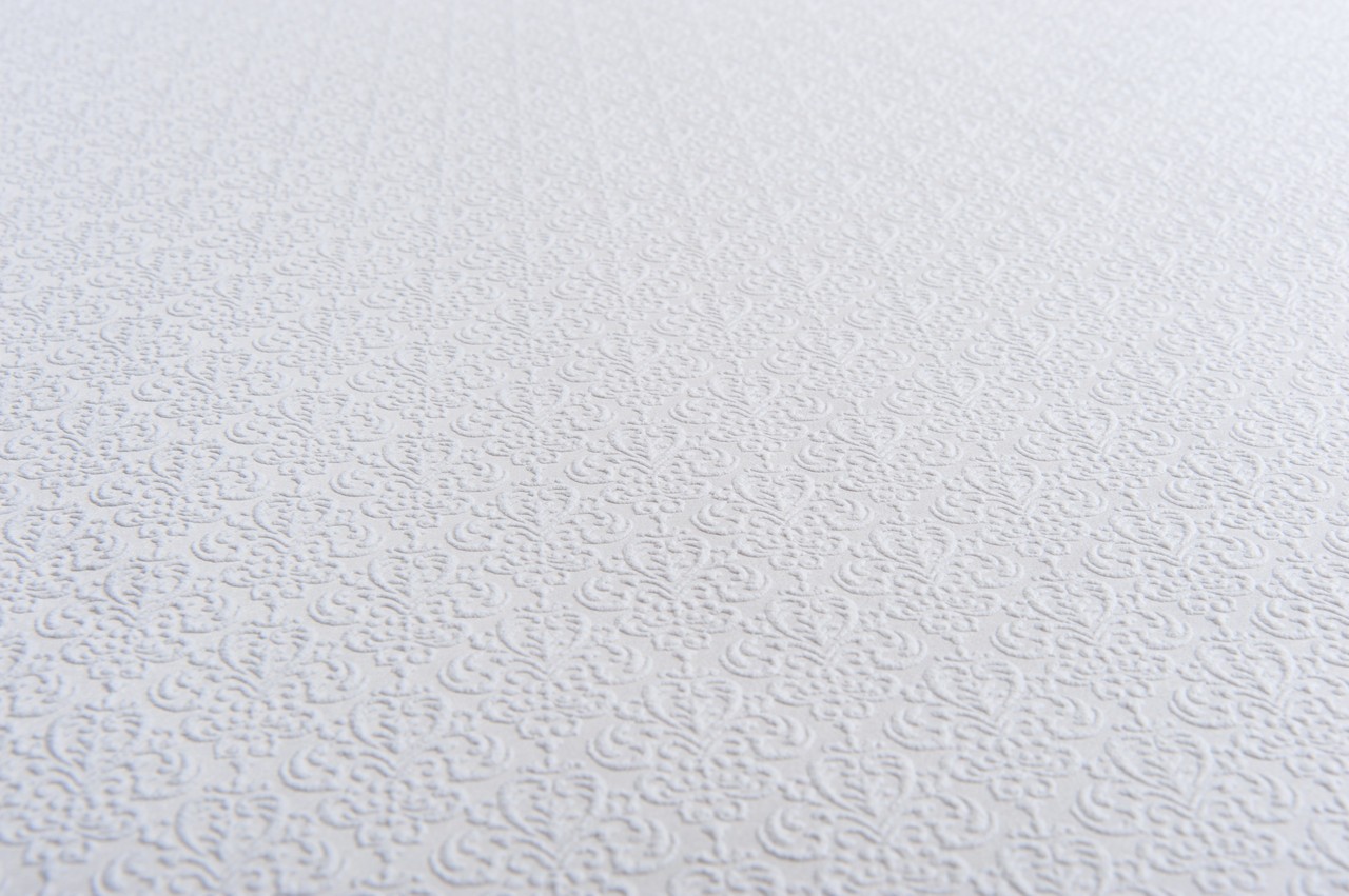 Vinyl Foam wallpaper on non-woven base Vinil Damir DHV-1487/1 White 10,05 x 1,06 m