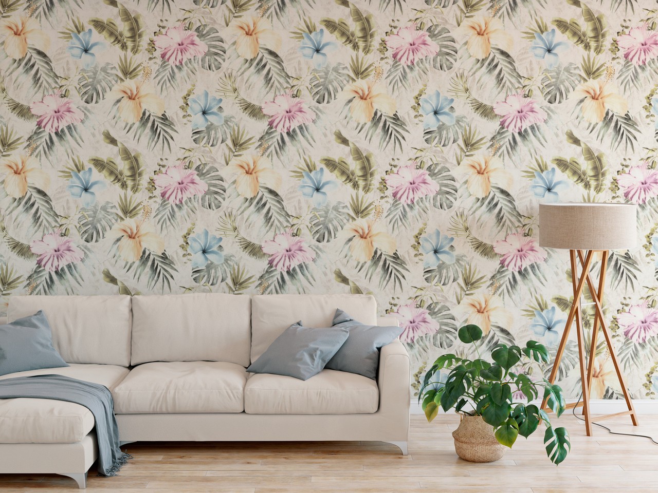 Hot Embossed wallpaper on Non-Woven Base Vinil Paradise SHT 2-1562 Beige 10,05 x 1,06 m