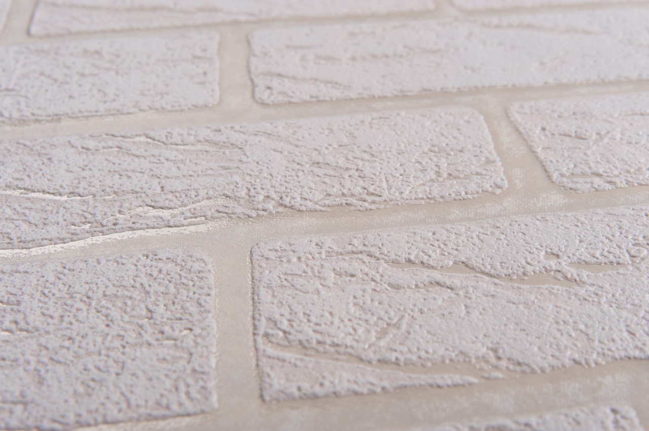 Vinyl Foam wallpaper on non-woven base Vinil Saman DHV-1488/1 White 10,05 x 1,06 m