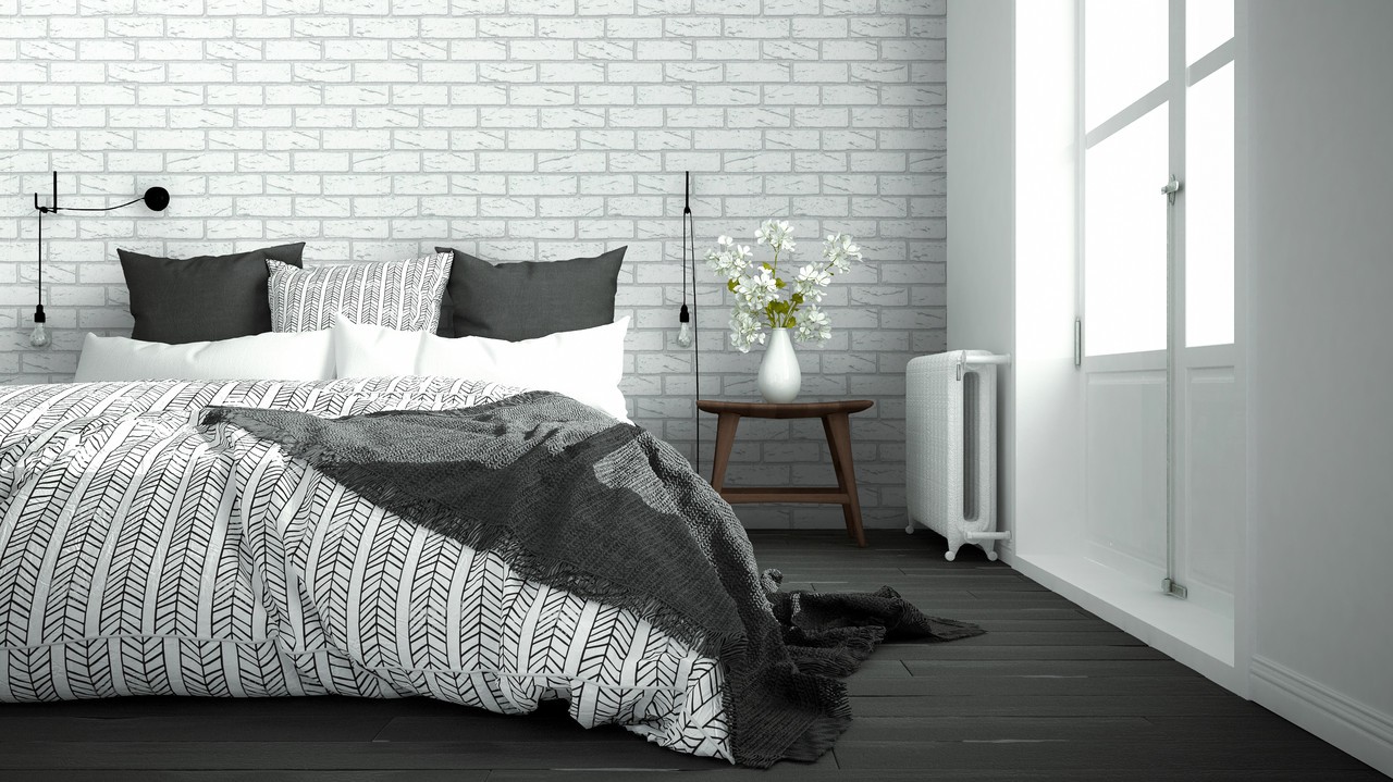 Vinyl Foam wallpaper on non-woven base Vinil Saman DHV-1488/1 White 10,05 x 1,06 m