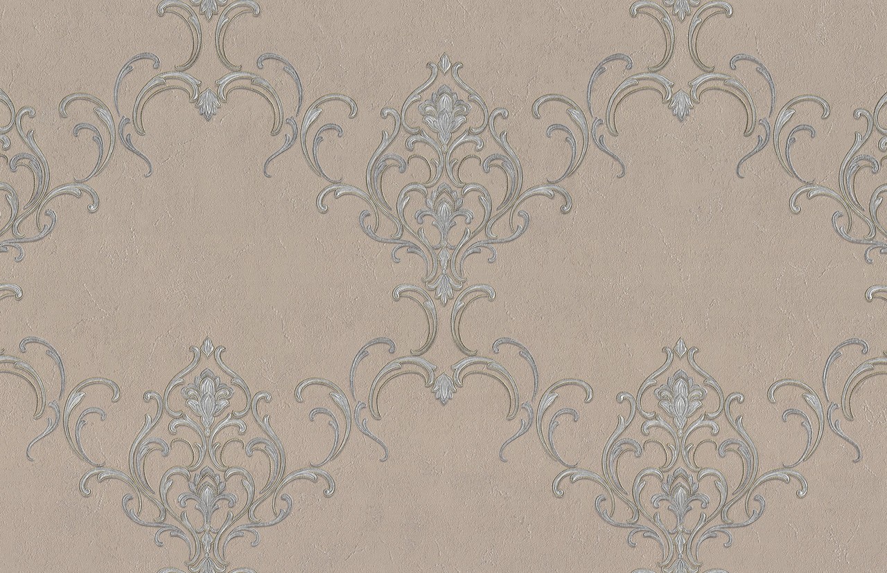 Hot Embossed wallpaper on Non-Woven Base Vinil Persia PVIP 7-0874 Silver-Brown 10,05 x 1,06 m