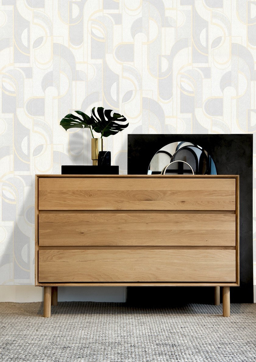 Hot Embossed wallpaper on Non-Woven Base Vinil Lion TFSH 4-1432 Gray 10,05 x 1,06 m