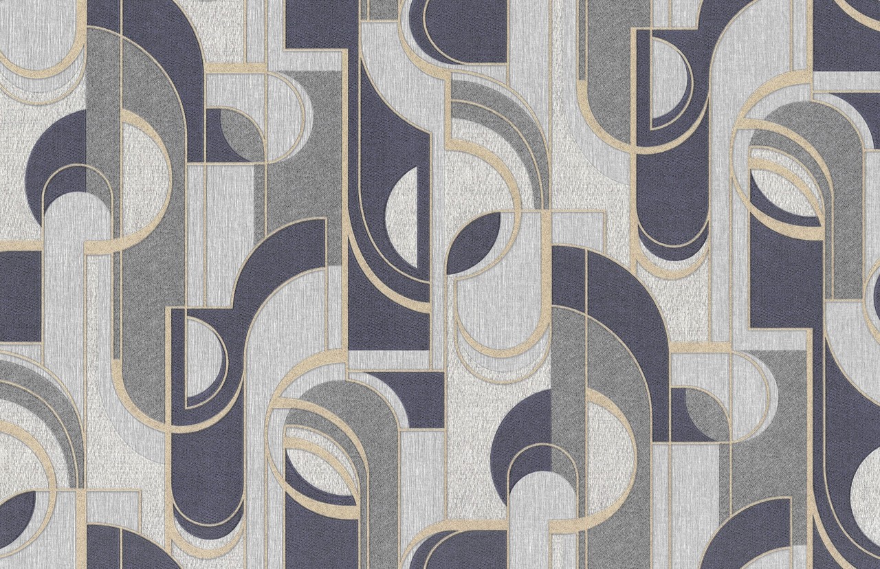 Hot Embossed wallpaper on Non-Woven Base Vinil Lion TFSH 6-1432 Gray-blue 10,05 x 1,06 m