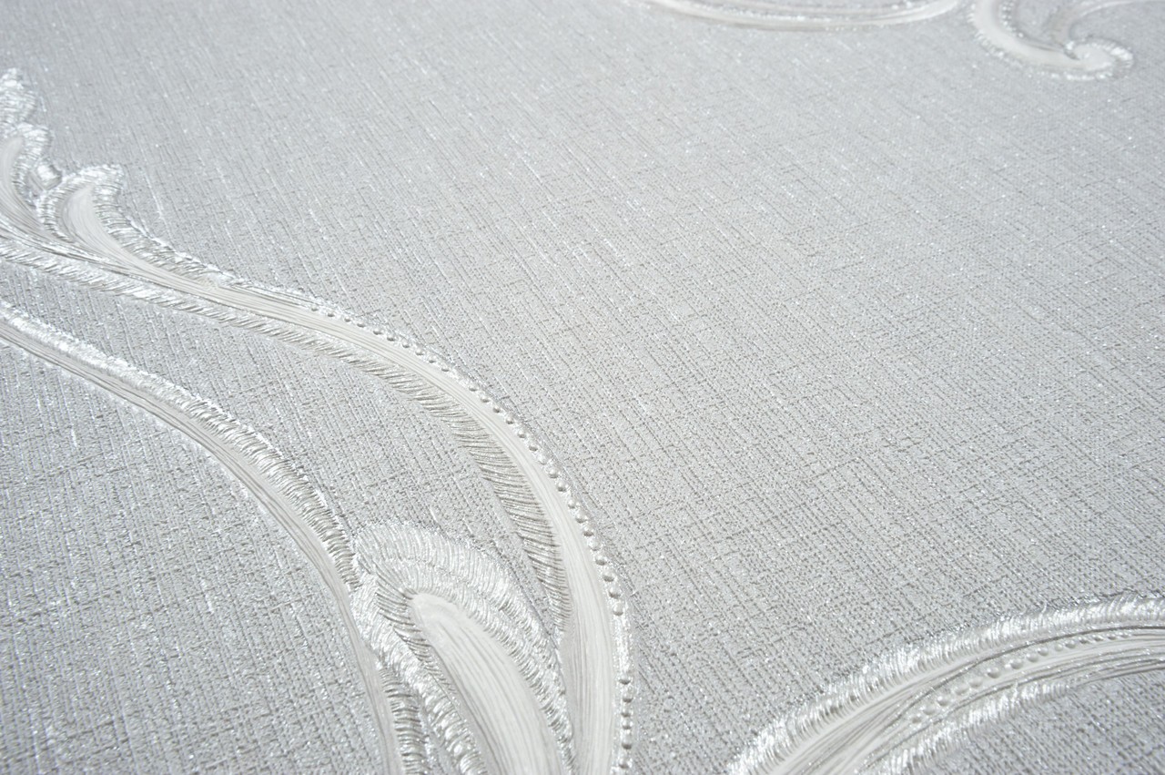 Hot Embossed wallpaper on Non-Woven Base Vinil Vensan PVIP 6-1571 Gray 10,05 x 1,06 m