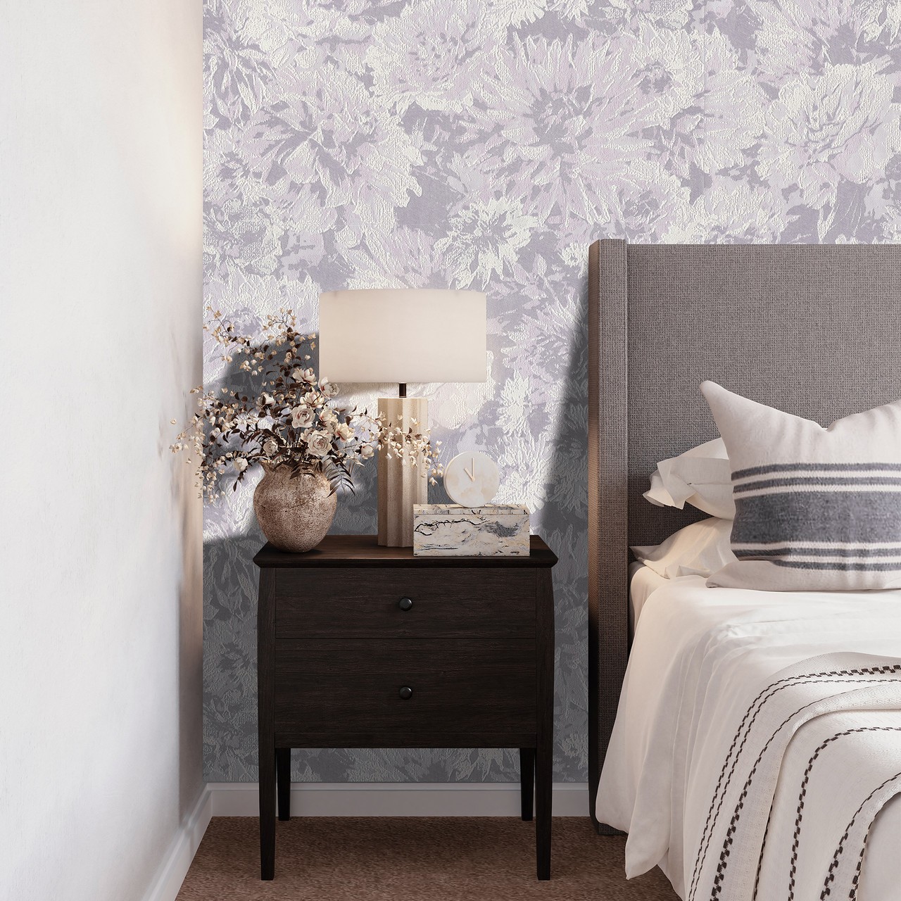 Vinyl Foam wallpaper on non-woven base Vinil Asteria  DHS-1479/1 Beige 10,05 x 1,06 m