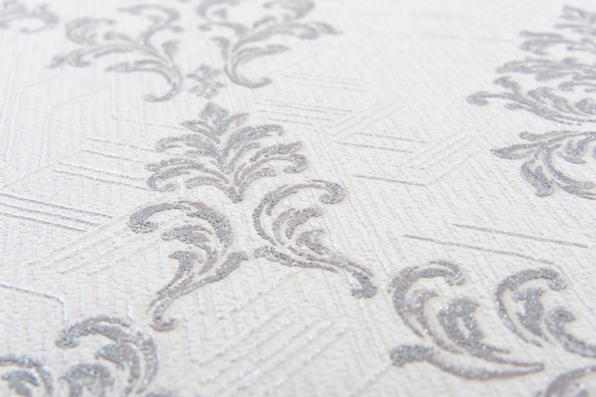 Vinyl Foam wallpaper on non-woven base Vinil Shamani DHV-1489/2 Gray-White 10,05 x 1,06 m