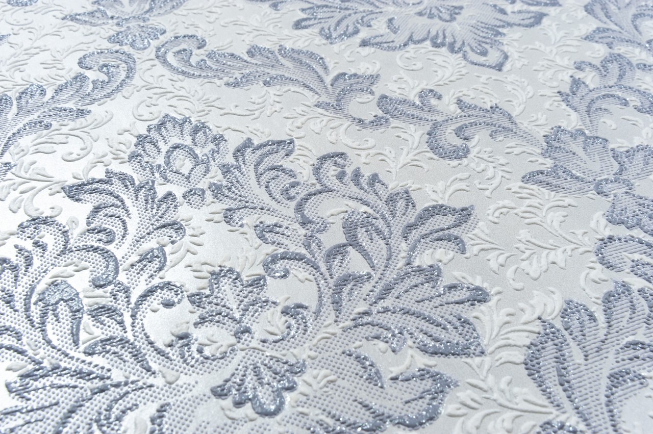 Vinyl Foam wallpaper on non-woven base Vinil Golden DHV-1490/2 Light Gray 10,05 x 1,06 m