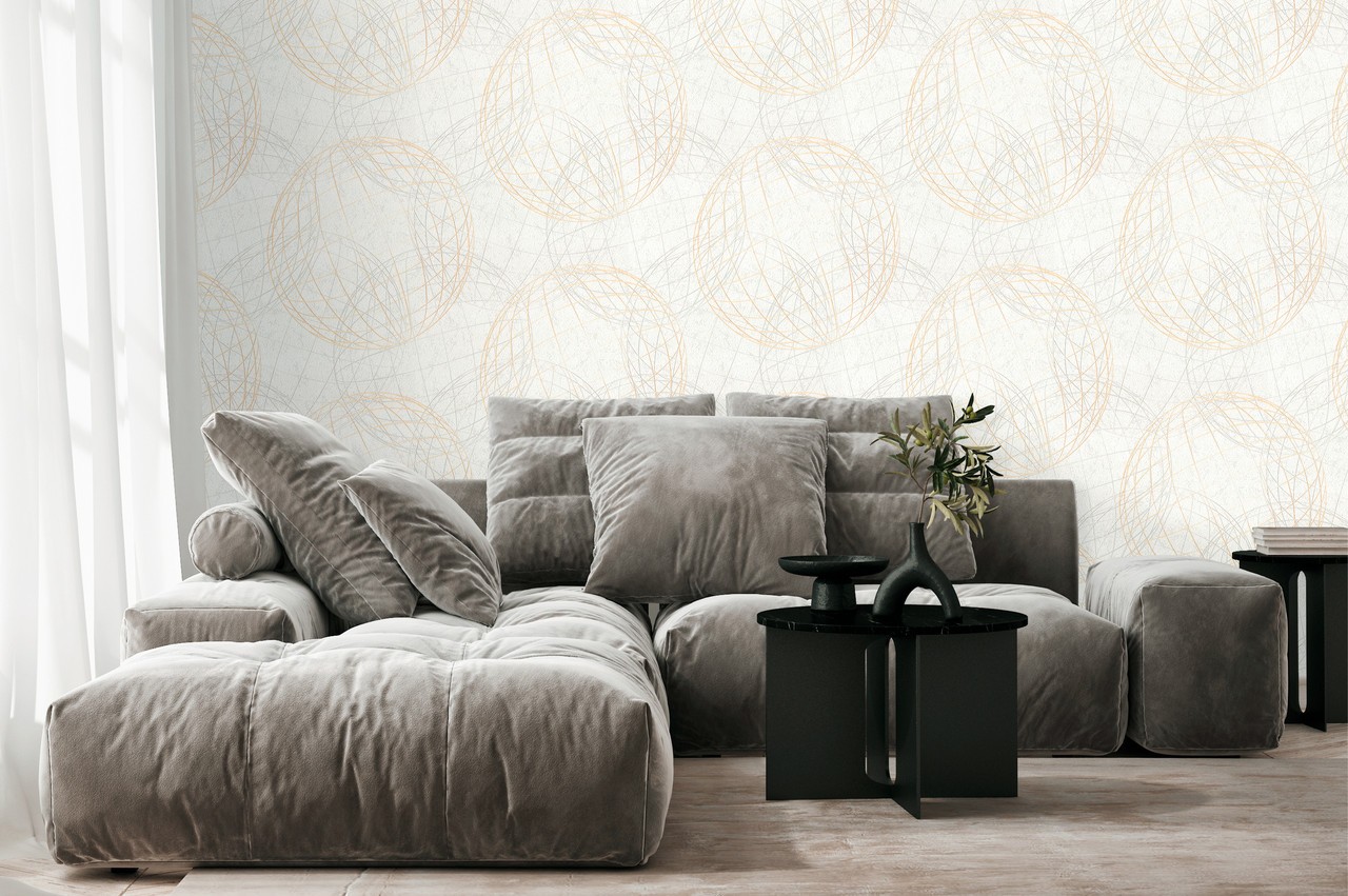 Vinyl Foam wallpaper on non-woven base Vinil Sphere  DHS-1584/2 Gray1 10,05 x 1,06 m