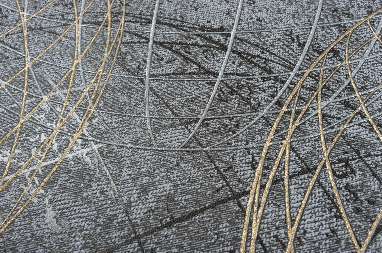 Vinyl Foam wallpaper on non-woven base Vinil Sphere  DHS-1584/5 Black 10,05 x 1,06 m