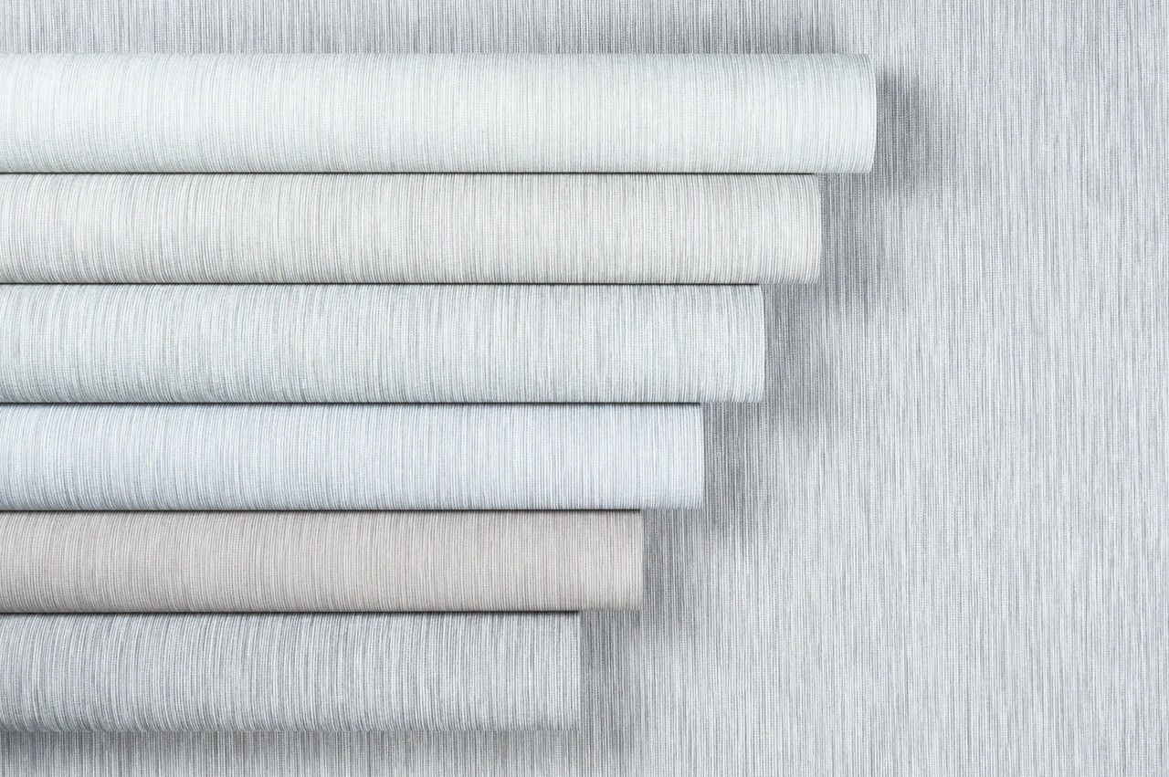 Hot Embossed wallpaper on Non-Woven Base Vinil Line SHT 6-1556 Gray 10,05 x 1,06 m