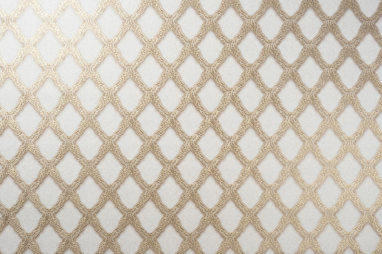 Vinyl Foam wallpaper on non-woven base Vinil CHARLOTTE DHV-1197/2 Pearl-Golden-Silver 10,05 x 1,06