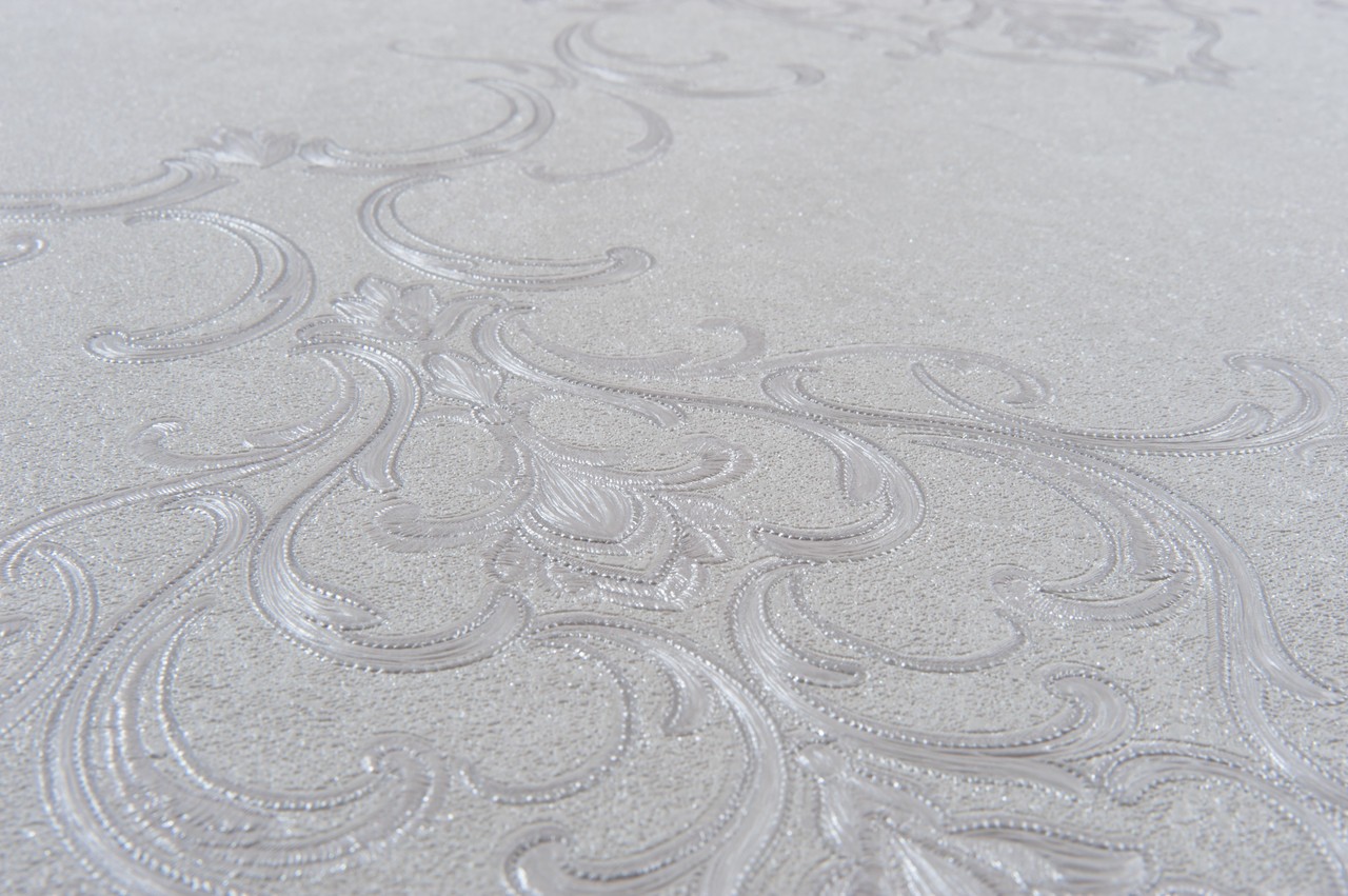 Hot Embossed wallpaper on Non-Woven Base Vinil Persia PVIP 1-0874 White 10,05 x 1,06 m