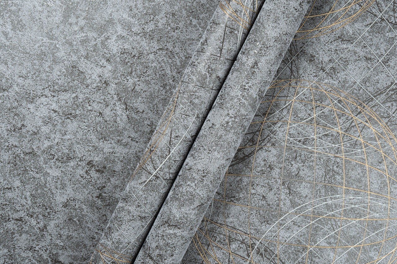 Vinyl Foam wallpaper on non-woven base Vinil Sphere DHN-1641/5 Black 10,05 x 1,06 m