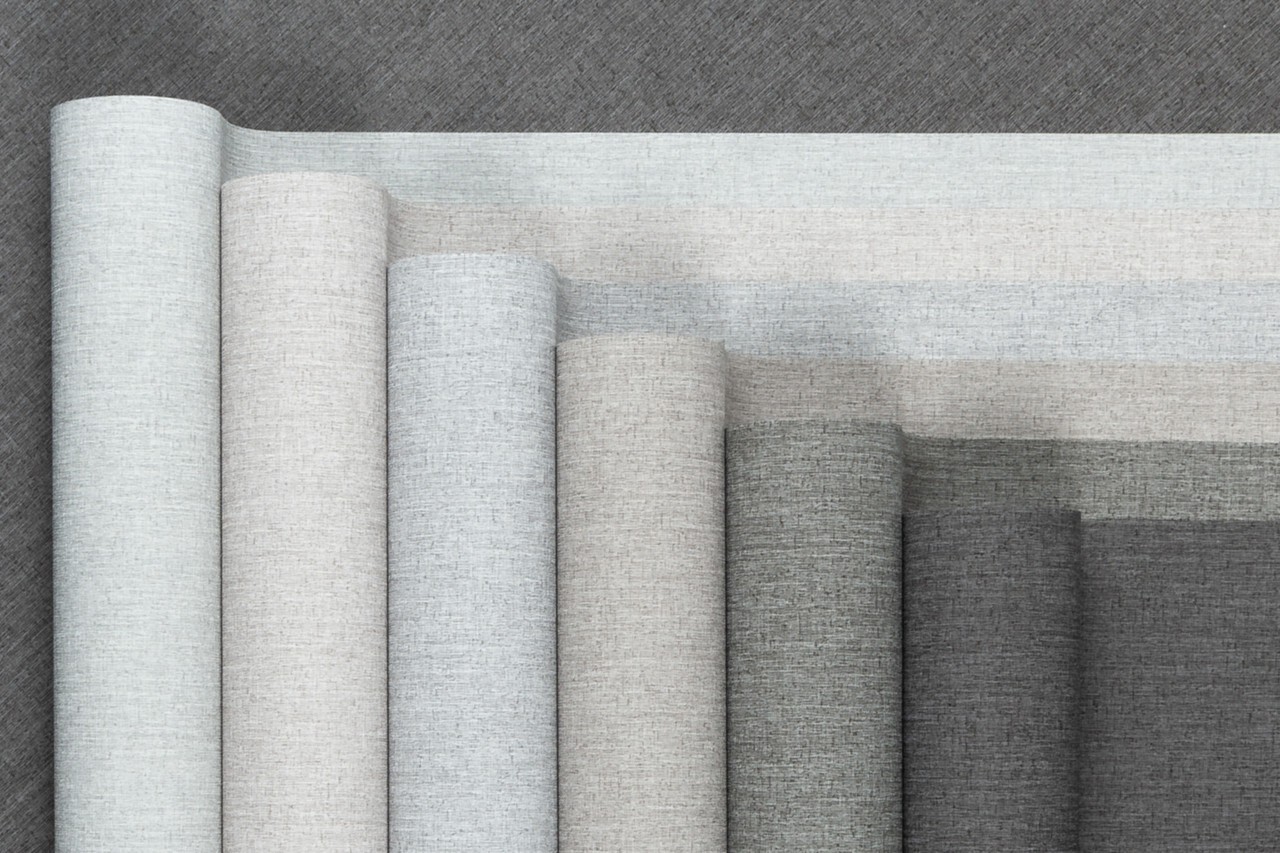 Hot Embossed wallpaper on Non-Woven Base Vinil Ostin SHT 1-1557 Gray-White 10,05 x 1,06 m