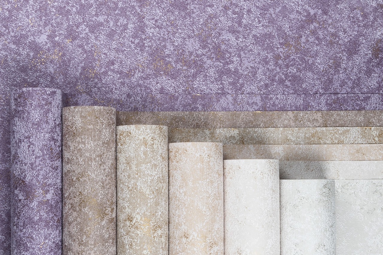Vinyl Foam wallpaper on non-woven base Vinil Avery DHN-1500/1 Gray-Beige 10,05 x 1,06 m