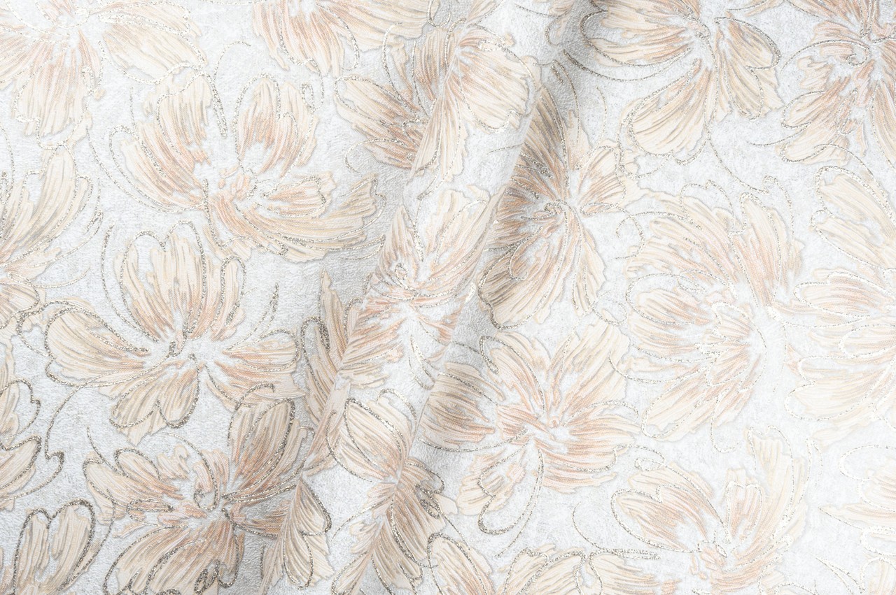 Vinyl Foam wallpaper on non-woven base Vinil Pure DHL-1652/2 Gray-Beige (1,06С…10,05 m)