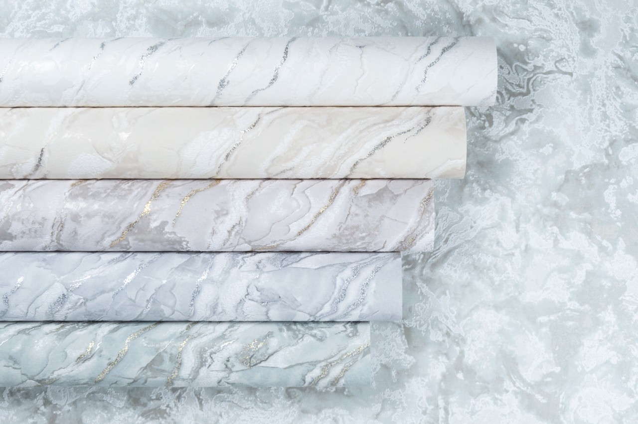 Vinyl Foam wallpaper on non-woven base Vinil Lagoona DHL-1651/1 White (1,06С…10,05 m)